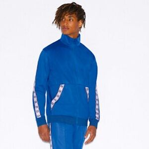 Armani Exchange Blue zipper jacket with white and red logo